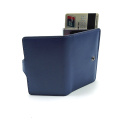 Pocket Genuine leather aluminum metal credit card holder RFID Blocking wallet